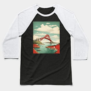 Harbor Bridge Australia Vintage Travel Poster Tourism Art Baseball T-Shirt